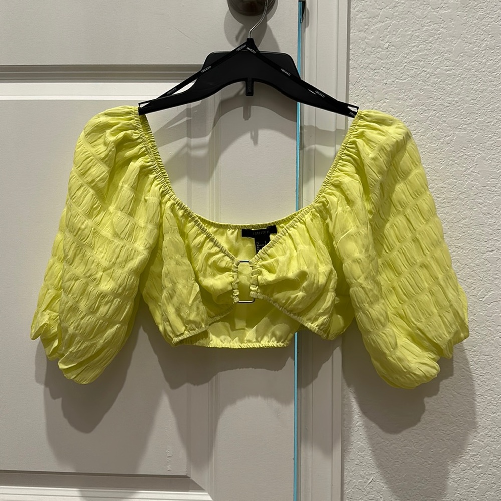 Lime Green Crop Top